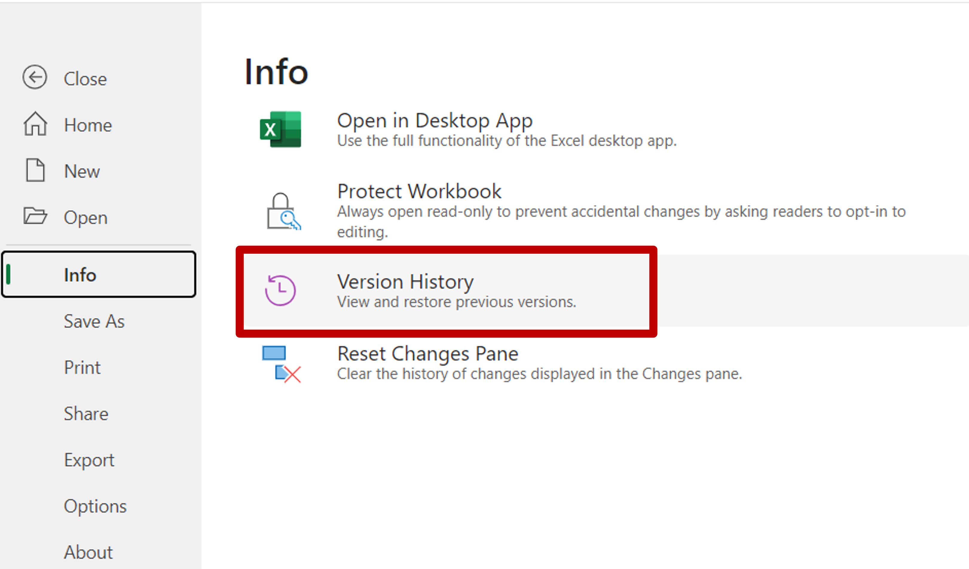 Image of OneDrive file version control.