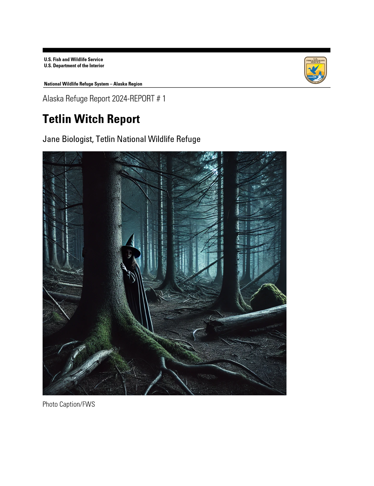 A screenshot of the cover page of a templated Word doc rendered from Quarto.