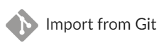 Import from Git button